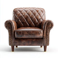 Fotel, Krzesło klubowe Chesterfield ze skóry syntetycznej PU pikowany 105 x 90 x 100 cm