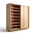 Szafa z lekkim dębem 120 x 60 x 200 cm w prostokątnych panelach MDF