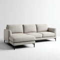 Sofa, Kanapa narożna z krzesełkiem z lewej szarej, 250 x 160 x 85 cm w kształcie poliestru L