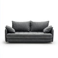 Sofa, 3 siedzenia ciemnoszary 210 x 90 x 85 cm w prostokątnym kształcie poliestru