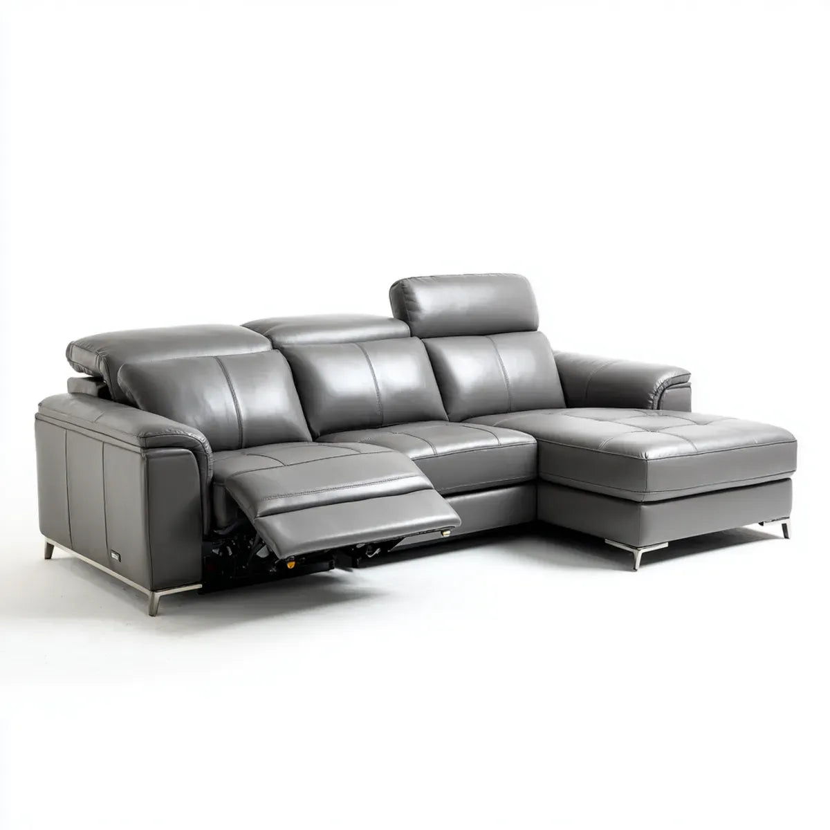 Sofa, Elektryczna kanapa kąta pochylenia w PU 280 x 165 x 102 cm