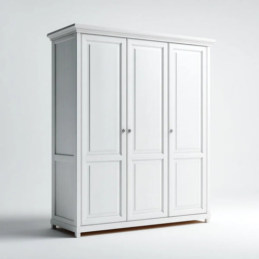 Szafa z białym pokojem z 3 prostokątnymi drzwiami huśtawkami w panelach MDF 180 x 60 x 220 cm