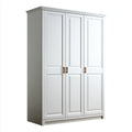 Szafa 3-drzwiowa biała 150 x 60 x 200 cm MDF prostokątna