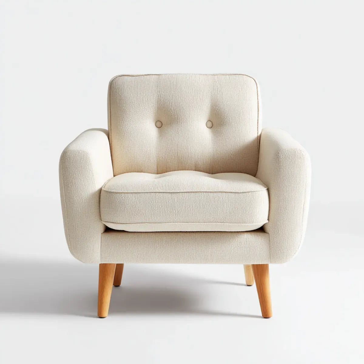 Fotel, Biały fotel w salonie 82 x 78 x 90 cm w kształcie prostokątnym