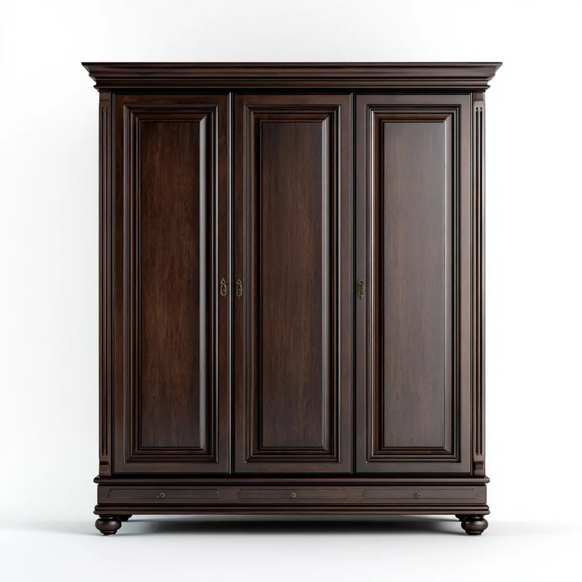 Szafa 3-drzwiowa ciemnobrązowa w MDF 180 x 60 x 220 cm prostokątna