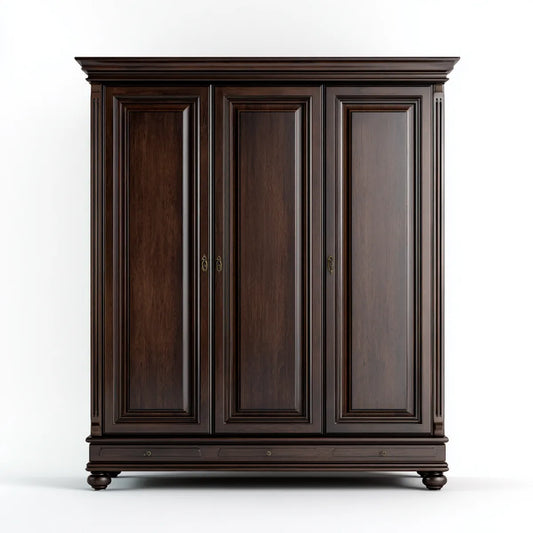 Szafa 3-drzwiowa ciemnobrązowa w MDF 180 x 60 x 220 cm prostokątna