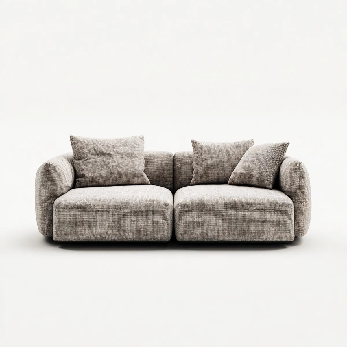 Sofa 2 miejsca szary golf 180 x 95 x 78 cm