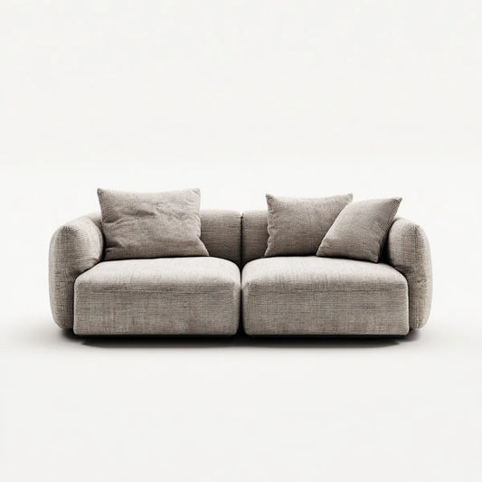 Sofa 2 miejsca szary golf 180 x 95 x 78 cm