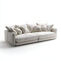 Sofa 3 białe miejsca 280 x 105 x 78 cm w prostokątnym kształcie poliestru