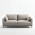 Sofa 2 Posty Szara przezroczysty 180 x 88 x 82 cm w prostokątnym poliestrze